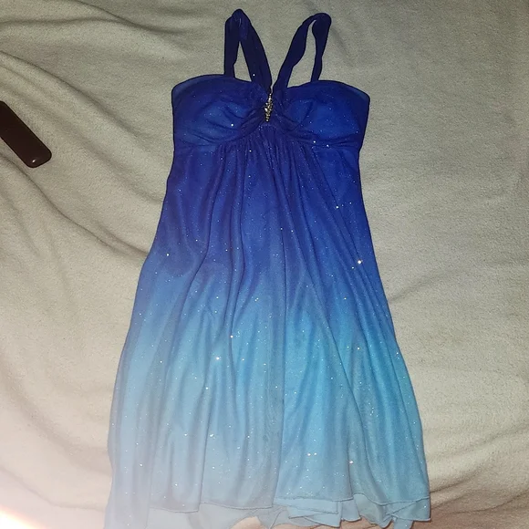 blue ombre short dress Shana Mini Dress Blue Ombre main image 0